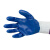 爱不释手(aibusiso)尼龙丁腈挂胶耐磨手套加厚劳保防水胶手套A4011-0001 蓝色 均码