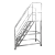 适用于铝合金焊接梯定制跨过线梯工业踏步梯移动式登高梯拆卸踏步扶手梯 铝合金（特厚）平台离地3米