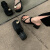 依此粗跟拖鞋女2024新款夏季外穿法式绝美增高厚底松糕小个子高跟凉鞋 黑色升级【87%选择】 39