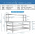 不锈钢货架厨房冷柜冰柜台上架工作台台面立架货架操作台上置物架 加厚长60宽30高60二层层距可调