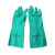 安思尔 37-873工业耐酸碱丁腈橡胶手套 绿色 L码 1双
