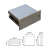 木洁镜柜304 不锈钢隐藏纸巾盒抽屉式暗装嵌入式滑轨抽纸擦手纸盒 平口L260(260*210*80)