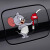 威曼斯汽车充电口贴纸提示贴个性创意猫和老鼠车贴92加95号98油箱盖车贴 小泰菲拿油枪：【加92#】12X9cm