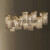 仁聚益意式轻奢水晶后现代创意艺术长方形大气酒店别墅豪宅客厅饭厅吊灯 双壁灯W45H25CM
