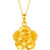 周六福5D硬金足金黄金吊坠女紫荆花朵定价A0410381 不含链 约1.7g 