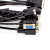 磨砂卡db62一拖八串口线db62转8个db9针数据线PCI-E八串口卡配线 黑色 1m