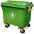 黄色废物垃圾桶转运车医院小区物业环卫清洁车660升1100L大号 660L灰色生活垃圾车