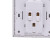 人民电器（PEOPLE）开关插座面板 86型墙面暗装电源 R86H5系列 白色 五孔插座R86H5-ZL