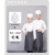 江波（JIANGBO）食堂厨师工作服 厨师服 短袖白色+围裙+帽子 3XL 