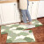 北欧简约长条厨房PVC皮革地垫 可擦洗防水防油防滑垫耐磨地毯 数云朵-绿 45*75cm