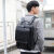袋鼠（KANGAROO）时尚男士背包真皮双肩包休闲商务旅行包男潮流大容量书包电脑背包 黑色小号652