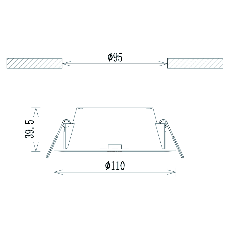 西顿照明（CDN）嵌入式筒灯CEA13501D-BⅡ代 9W 3000K 开孔95mm