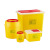 方形一次性推盖针筒盒垃圾桶医院诊所圆形利器盒 黄色 方5L:80个1箱