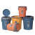 曦巢 北欧带盖大号加厚垃圾桶家用厨房压圈分类垃圾桶卫生间创意垃圾篓 经典蓝16L	