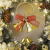 隽然 圣诞花环节日圣诞节滕条场地布置道具花圈装饰品门挂 红球白边铃铛加灯款（直径40cm）