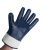 浸胶耐油挂手套蓝大口耐用防油蓝丁腈帆布作业加厚 蓝色磨砂手套(3双) XL