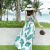 NBLAMY夏威夷沙滩裤女海边度假三亚群2024新夏波西米亚绿色树叶花性感露 绿色树叶花 S 90斤以下 9930