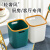 厨房垃圾桶专用大号轻奢大容量家用湿简约无盖日式现代20升手提式 20L绿色印鹿适合厨房/客厅 默认