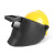 高空作业电焊面罩氩弧焊变光头戴式插配安全帽面屏电焊帽焊工 支架式高空面罩