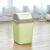 日式厨房分类家用垃圾桶ins风高颜值塑料垃圾桶摇盖厕所有盖纸篓 绿色 10L（23*23*32cm）