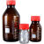 加厚玻璃GL45蓝盖试剂瓶密封化学实验瓶耐腐蚀样品瓶红盖四氟垫瓶 棕色2000ml红盖+四氟垫