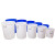 酌影 加厚塑料水桶圆桶 工业储水圆桶餐厅厨房泔水桶大号垃圾桶 白色60L有盖	