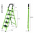 梯子 梯子人字梯 折叠梯子 加宽加厚踏板梯折叠梯加厚人字梯移动楼梯爬梯伸缩扶梯四五六步 粉红色加厚D型绿色五步