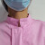紫羲（ZXFH.NET）细斜纹立领防护服男女医师卫生美容服化学试验白大褂工作服 粉红色 S