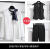 锦艾茉冬季空姐制服职业套装装女工作服时尚气质高端套裙洋气 三件套白色衬衫+黑马甲+黑D XL
