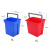 安大侠 保洁分色水桶 清洁车塑料桶清洁车分类塑料桶 绿色（4升）