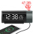 投影时钟客厅墙面 家用投影钟闹钟USB充电电子钟双闹钟时钟时间温 时钟时间温
