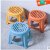 塑料凳子加厚欧式椅子时尚创意矮凳塑胶凳子简约板凳 D-2053中号橙色(买一送一同款)