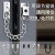 久臻 YQJ166 不锈钢门窗限位器 防盗窗户锁 可调节限位窗帘  银灰色免打孔 长度调节款(2个装)