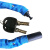 稳斯坦 防盗链条锁 蓝色0.88米(1个) 摩托车锁自行车电动车仓库大门单车防盗锁 WY0562