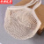 京洲实邦 手提式棉网袋果蔬收纳网兜包装袋【米色长提款/2个】ZJ-4106