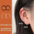 朴里塑料耳圈养耳洞耳环透明隐形耳钉女耳骨环小耳圈睡觉免摘耳洞防堵 黑色耳圈-10mm 2包装(约20个)-盒子
