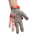 3指钢丝手套5级不锈钢防割金属手套 验厂加工铁手套钢环手套1只 红色 7/S