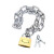 工拓（Gratool）0.5米链条+挂锁配三把钥匙一套