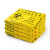 黄色医疗废物专用周转箱加厚大号垃圾转运箱整理箱污物桶100L 医疗垃圾袋100个（20L） 加厚款
