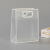 安达通 手提袋 PVC透明磨砂手提袋pp塑料包装袋手拎袋 白边*40*30*12(10个装)