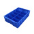 塑料分隔零件盒多格分类五金工具盒物料螺丝分格箱货架收纳盒周转配件盒 中号8格（外长宽高370*275*85mm） 蓝