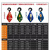 起重滑车 吊钩0.5t-50t滑轮组 单轮双轮三轮四轮省力滑轮 颜色随 吊环10T单轮轴套款