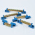零线排4-12孔10位零地排6*9铜排分线器接零线接地线端子排带底座 零排4孔（蓝色底座）