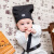 CLCEY书童百天照宝宝小书生古装中国风诗仙儿童拍照主题套装 帽子+服装 3个月左右
