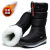 奢洲冬季新款雪地靴女款防水防滑中筒高加绒棉鞋加厚韩版学生长筒靴子 G85-灰色 36
