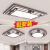 CDN新中式吸顶灯客厅灯包安装现代简约长方圆形主卧室房间餐厅灯具饰 深咖色-长方形115*75CM-130W-小