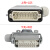 台邦小型重载连接器矩形连接器工业防水插头插座高底座HDC-HA-010 16芯侧出顶出整套 HA-016-04
