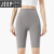 吉普（JEEP）无尴尬线性感高腰提臀瑜伽裤女紧身弹力速干跑步运动五分健身裤夏 钛灰色五分裤 XL