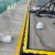 线槽减速带橡胶PVC电线电缆保护槽室内户外舞台地面过线桥盖线板 室内黄色小一槽(槽径39*12mm