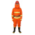 邦固 消防服套装防火防护 橘红97款（六件套）训练款